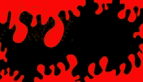 Black color illustration background with red liquid vector