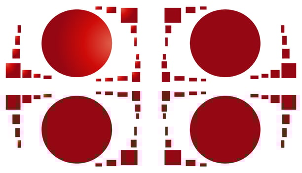 Abstract background with a red frame vector