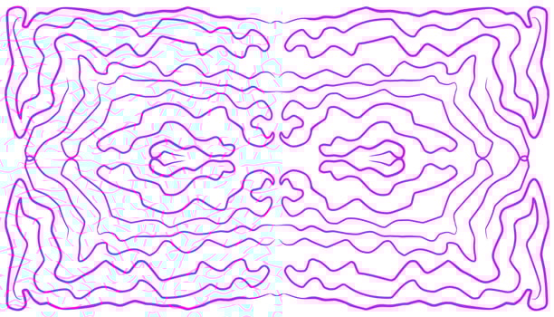 Abstract background with random purple doodles vector