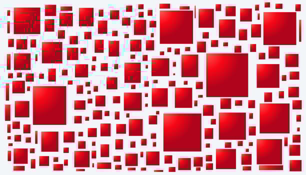 White and red abstract background with small checkered pattern vector