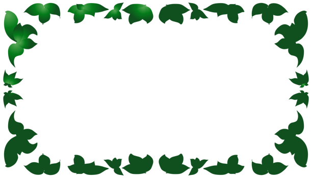 Abstract background with gradient green leaf pattern frame png