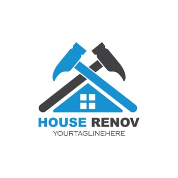house build and renovation logo icon vector illustration