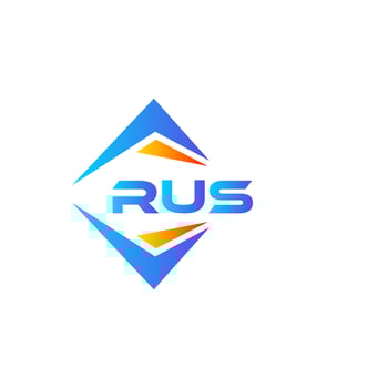 RUS abstract technology logo design on white background. RUS creative initials letter logo concept. vector