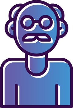 Old People Vector Icon Design