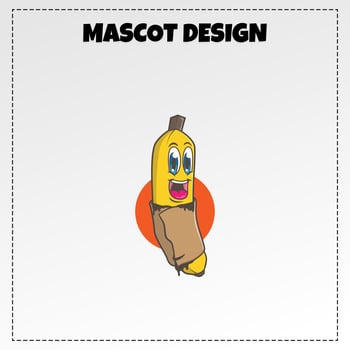 Vector Food Logo Banana Mascot Illustration Vector Design
