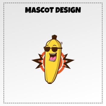 Vector Food Logo Banana Mascot Illustration Vector Design
