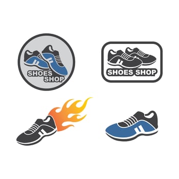 sport shoes icon logo vector illustration design