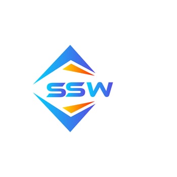 SSW abstract technology logo design on white background. SSW creative initials letter logo concept. vector