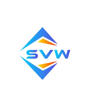 SVW abstract technology logo design on white background. SVW creative initials letter logo concept. vector