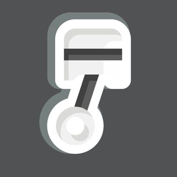 Sticker Piston. related to Car Service symbol. repairing. engine. simple illustration vector