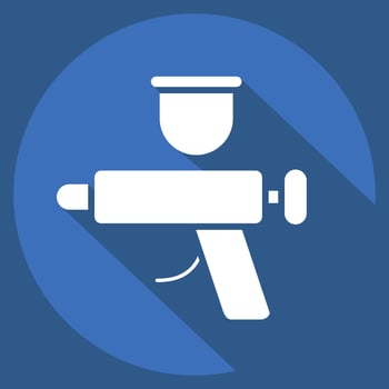 Icon Exterior. related to Car Service symbol. Long Shadow Style. repairing. engine. simple illustration vector