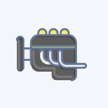 Icon Engine. related to Car Service symbol. Doodle Style. repairing. engine. simple illustration vector