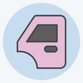 Icon Body Parts. related to Car Service symbol. Color Mate Style. repairing. engine. simple illustration vector