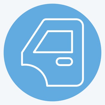 Icon Body Parts. related to Car Service symbol. Blue Eyes Style. repairing. engine. simple illustration vector