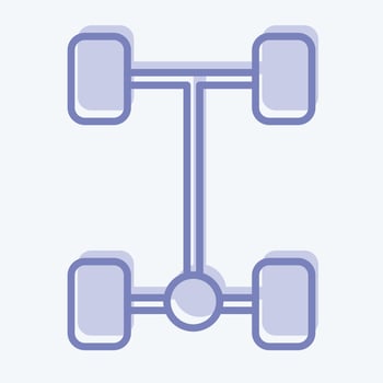 Icon Abs. related to Car Service symbol. Two Tone Style. repairing. engine. simple illustration vector