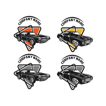 Auto car Logo Vector Design Concept with Sports Car Silhouette,Car Logo Abstract Lines Vector. Vector illustration stock illustration
