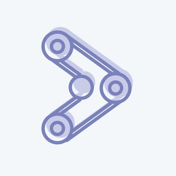 Icon Cambelt. related to Car Service symbol. Two Tone Style. repairing. engine. simple illustration vector