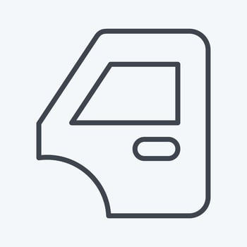 Icon Body Parts. related to Car Service symbol. Line Style. repairing. engine. simple illustration vector