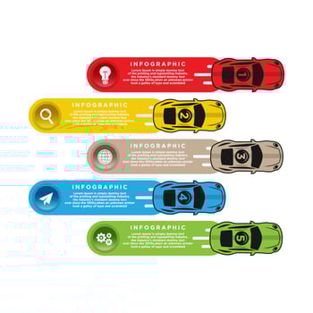 race car infographics,Vector illustration of business infographic made of cars. vector