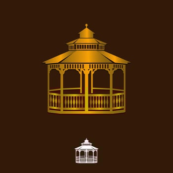 gazebo icon vector on white background, gazebo trendy filled icons from Architecture and city collection, gazebo vector illustration
