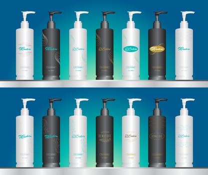 Shampoo bottle template design vector illustration