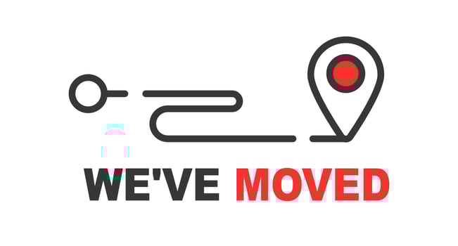 Have moved sign, office address location change vector