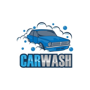 Car Wash Logo, Cleaning Car, Washing and Service Vector Logo Design