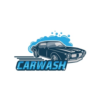 Car Wash Logo, Cleaning Car, Washing and Service Vector Logo Design