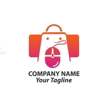 Online Shop Logo designs Template. Shopping Logo vector icon illustration design. Shopping bag icon for online shop business logo. Online store logo vector illustration. Logotypes For Online Shop.