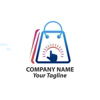 Online Shop Logo designs Template. Shopping Logo vector icon illustration design. Shopping bag icon for online shop business logo. Online store logo vector illustration. Logotypes For Online Shop.