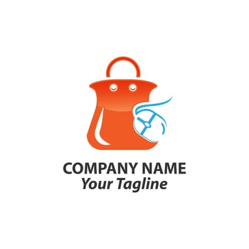 Online Shop Logo designs Template. Shopping Logo vector icon illustration design. Shopping bag icon for online shop business logo. Online store logo vector illustration. Logotypes For Online Shop.