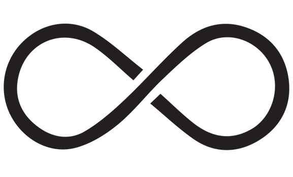 infinity symbol black on transparent background PNG