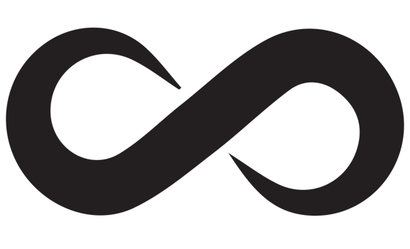 infinity symbol black on transparent background PNG
