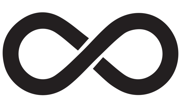 infinity symbol black on transparent background PNG