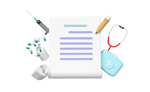 3d checklist with blue first aid kit close icon isolated. 3d render illustration png