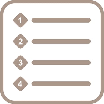 Unique Numbered list Vector Icon