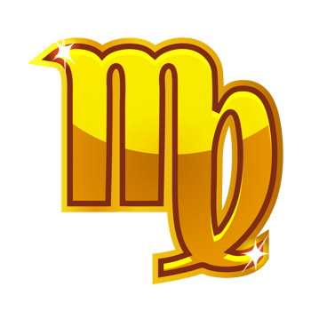 Golden zodiac Virgo, astrology sign png