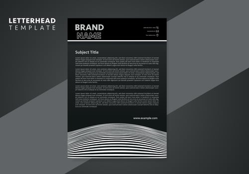 Professional Minimalist Letterhead Design Template. Vector illustration