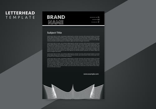 Professional Minimalist Letterhead Design Template. Vector illustration
