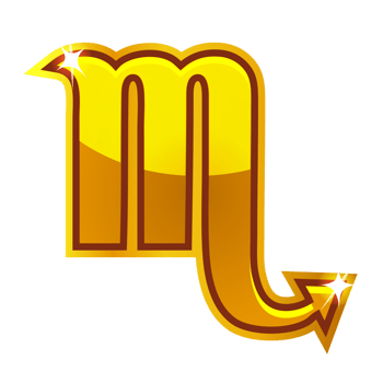 Golden zodiac Scorpio, astrology sign png