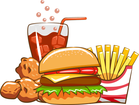 Fast food vector clipart design png graphic clipart design