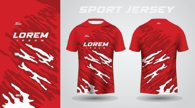 red shirt sport jersey design vector