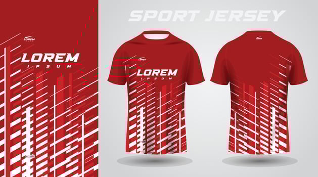 red shirt sport jersey design vector