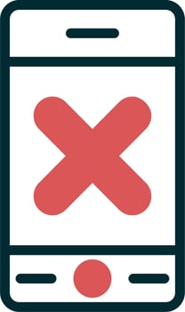 No Phone Vector Icon