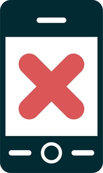 No Phone Vector Icon