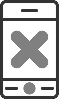 No Phone Vector Icon