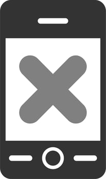 No Phone Vector Icon