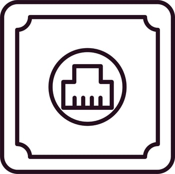 Telephone socket Vector Icon