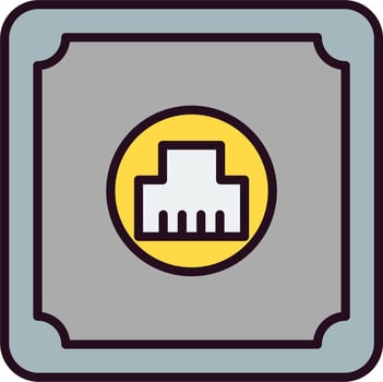 Telephone socket Vector Icon