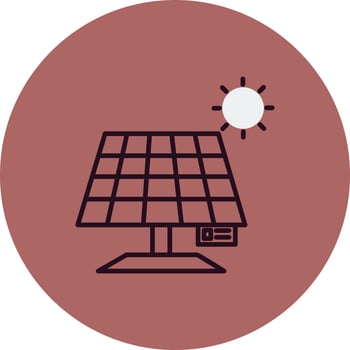 Solar panel Vector Icon